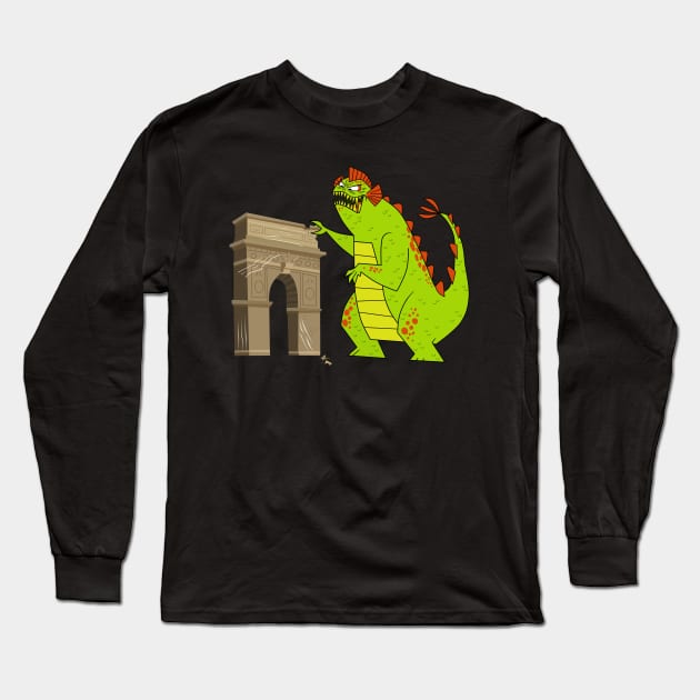 TD Godzilla - Arch of Triumph Long Sleeve T-Shirt by CourtR